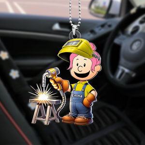 Personalized Gifts For Welder Car Ornament Cartoon Character 04OHPU171224-Homacus