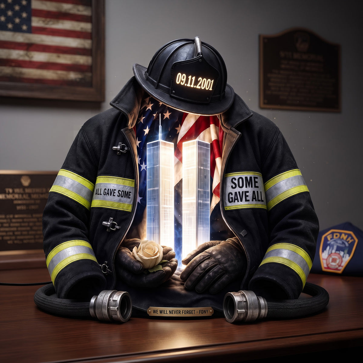 Firefighter Memorial Heaven Acrylic Light Box - Personalized Gifts For Memorial 07halu290726
