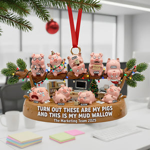 Fun Pig Office Worker Acrylic Ornament, Personalized Gifts For Coworker 04qhdt241125-Homacus