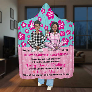 Personalized Gifts For Couple Wearable Blanket Hoodie 06XQMH161224HH-Homacus