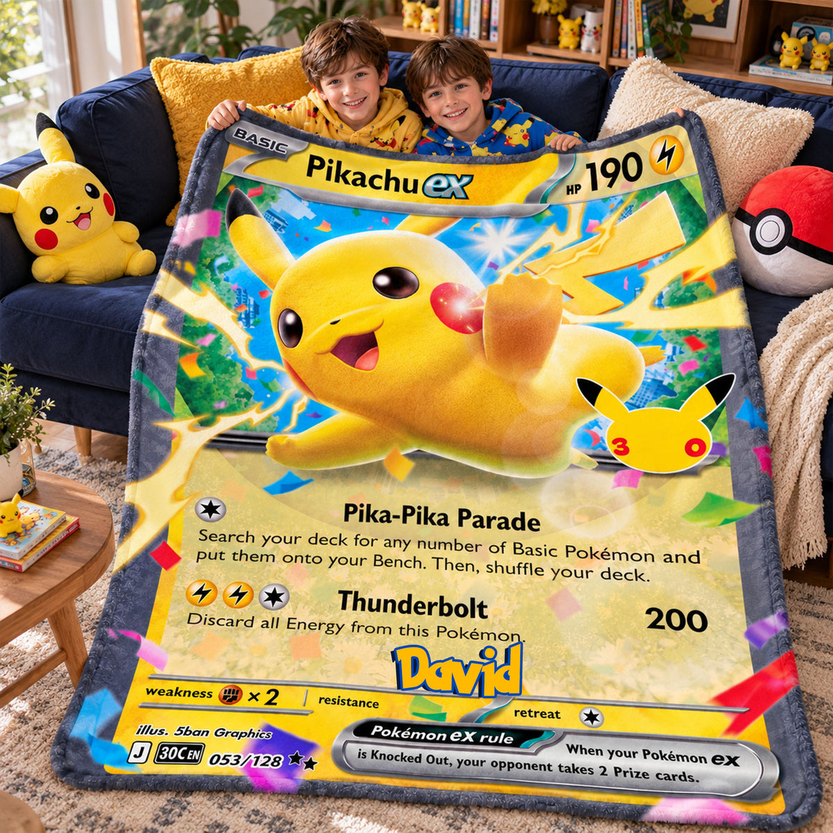 30th Anniversary Creature Game Card Blanket - Personalized Gifts 04hulu260926