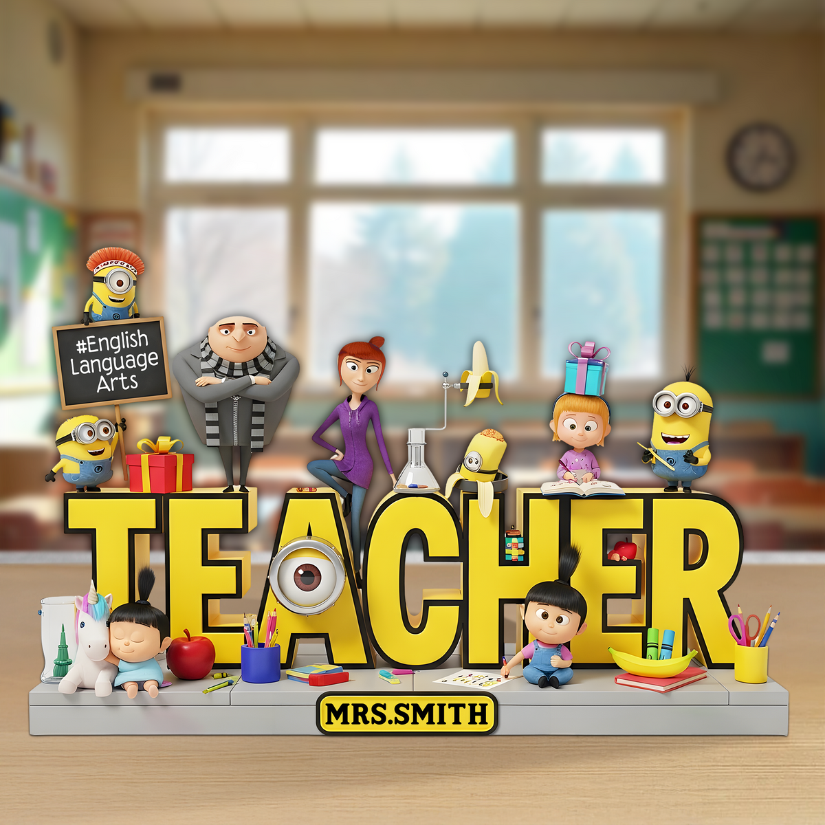 Cute Yellow Character Acrylic Plaque - Personalized Gifts For Teacher 05tgpu160625-Homacus