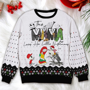 Personalized Gifts For Mom Ugly Sweater, Horror Cartoon Character 01TGLU261124-Homacus