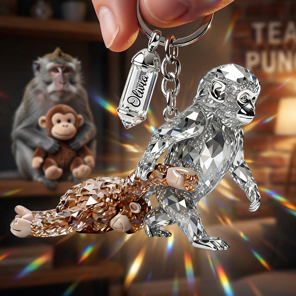 Monkey Punch Viral Acrylic Tag Keychain - Personalized Gifts For Monkey Lovers 04tgdt060326-Homacus