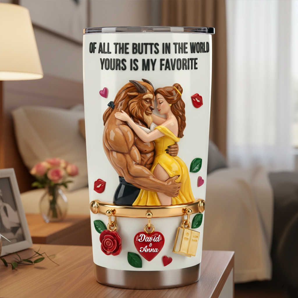 Romantic Fairytale Couple Tumbler - Personalized Gift For Couples 01NALU060126-Homacus