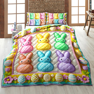 Gifts For Easter Rabbit Quilt Bed Set 02KAQN050225-Homacus