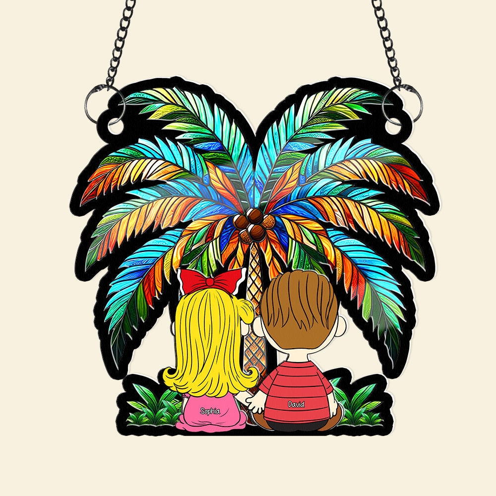 Personalized Gifts For Couple Suncatcher Ornament Summer Couple 02KAQN261224HG-Homacus