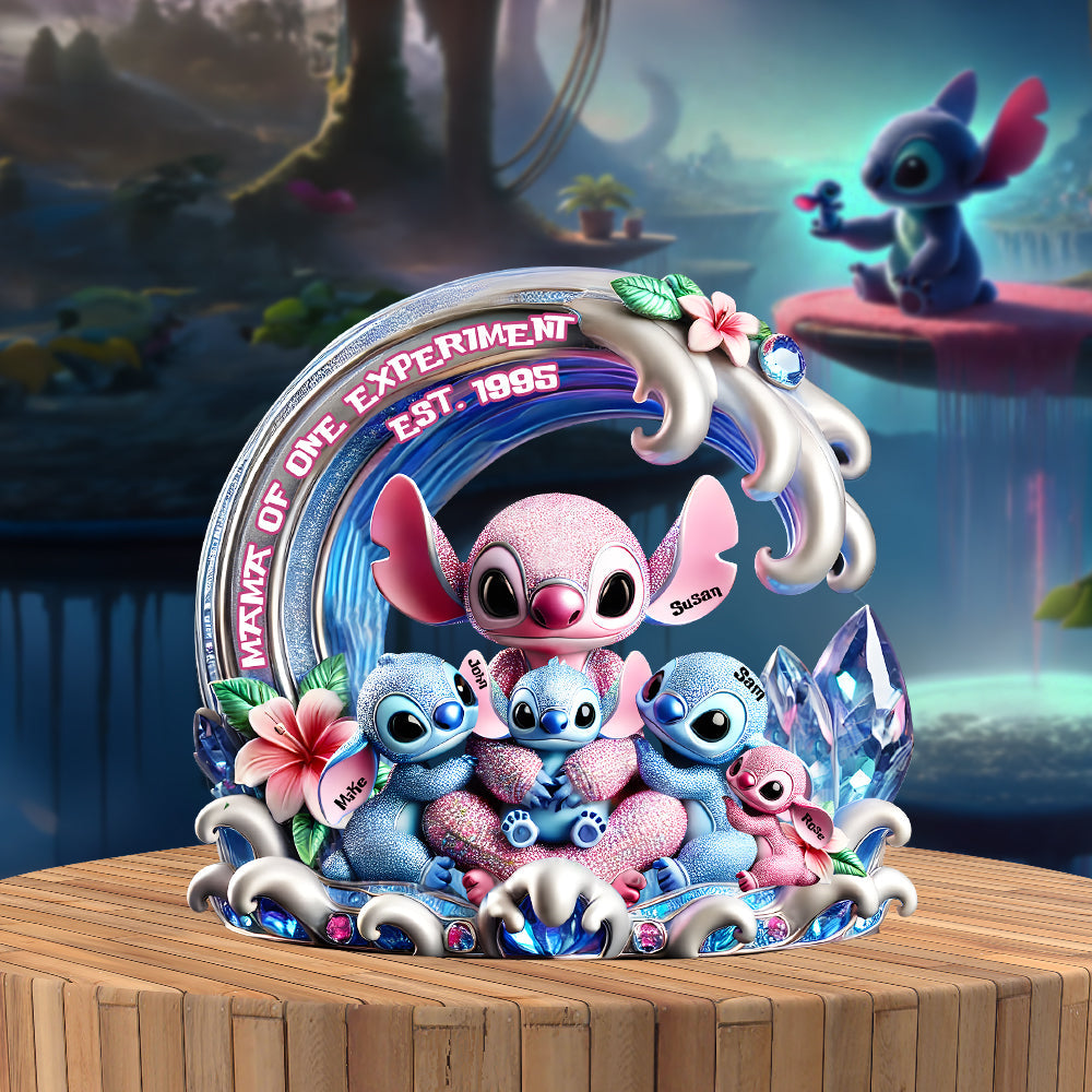 Personalized Gifts For Mom Custom Shaped Acrylic Plaque, Adorable Blue Aliens-Homacus