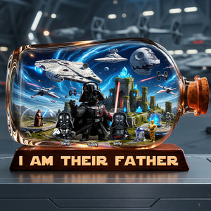 Fearless Cosmic Dad Acrylic Plaque - Personalized Gifts For Dads 03TOQN140526-Homacus