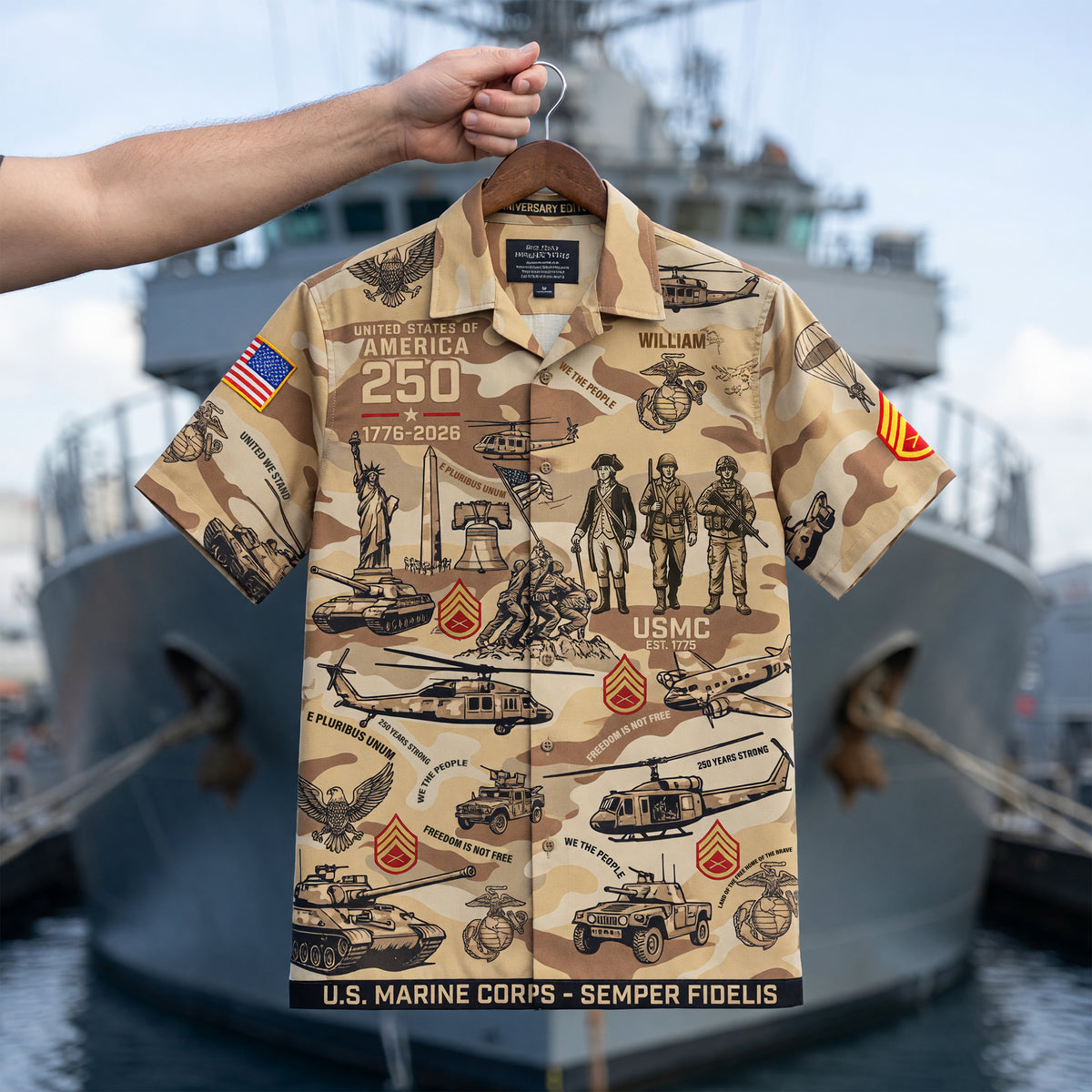 Custom Military Insignia Hawaiian Shirt - Personalized Gifts For Veteran 03QHQN030626-Homacus