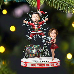 Fun Couple Electric Shock Ornament, Custom Photo Gifts For Couple 01qhtn151025-Homacus