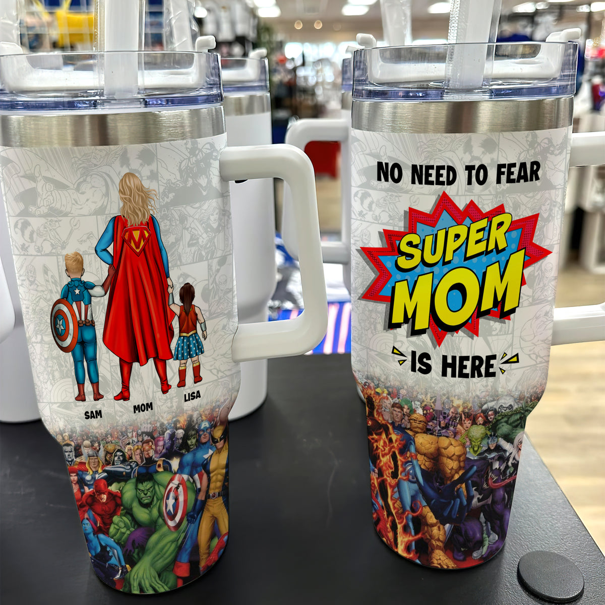 Super Mom Tumbler - Personalized Gifts For Mother's Day 03humh050424pa-Homacus