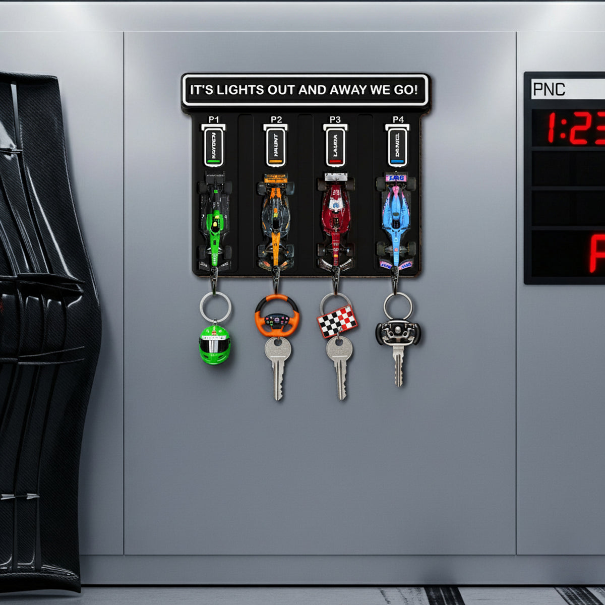 Pit Stop Racing Car Key Hanger - Personalized Gifts For Car Lovers 03HYLU100925-Homacus