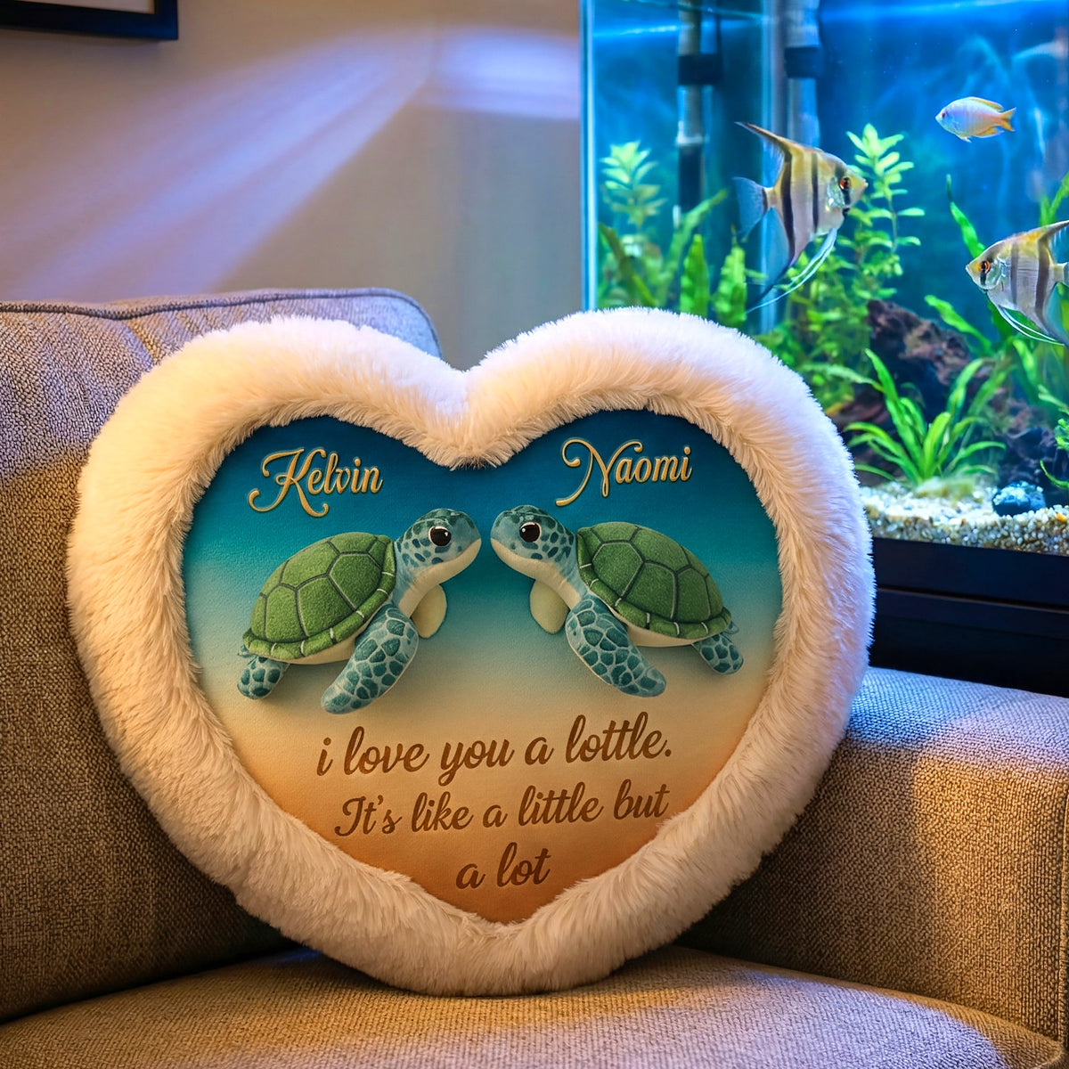 Turtle Couple Pillow - Personalized Gifts For Couple 06kimg211125