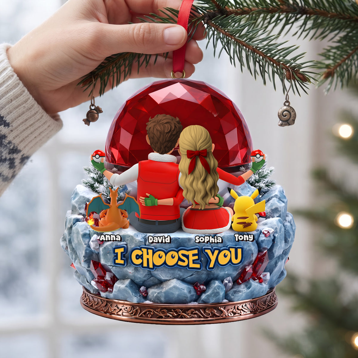Family Pocket Creatures Christmas Ornament - Personalized Gifts For Family 02ohlu290826-Homacus