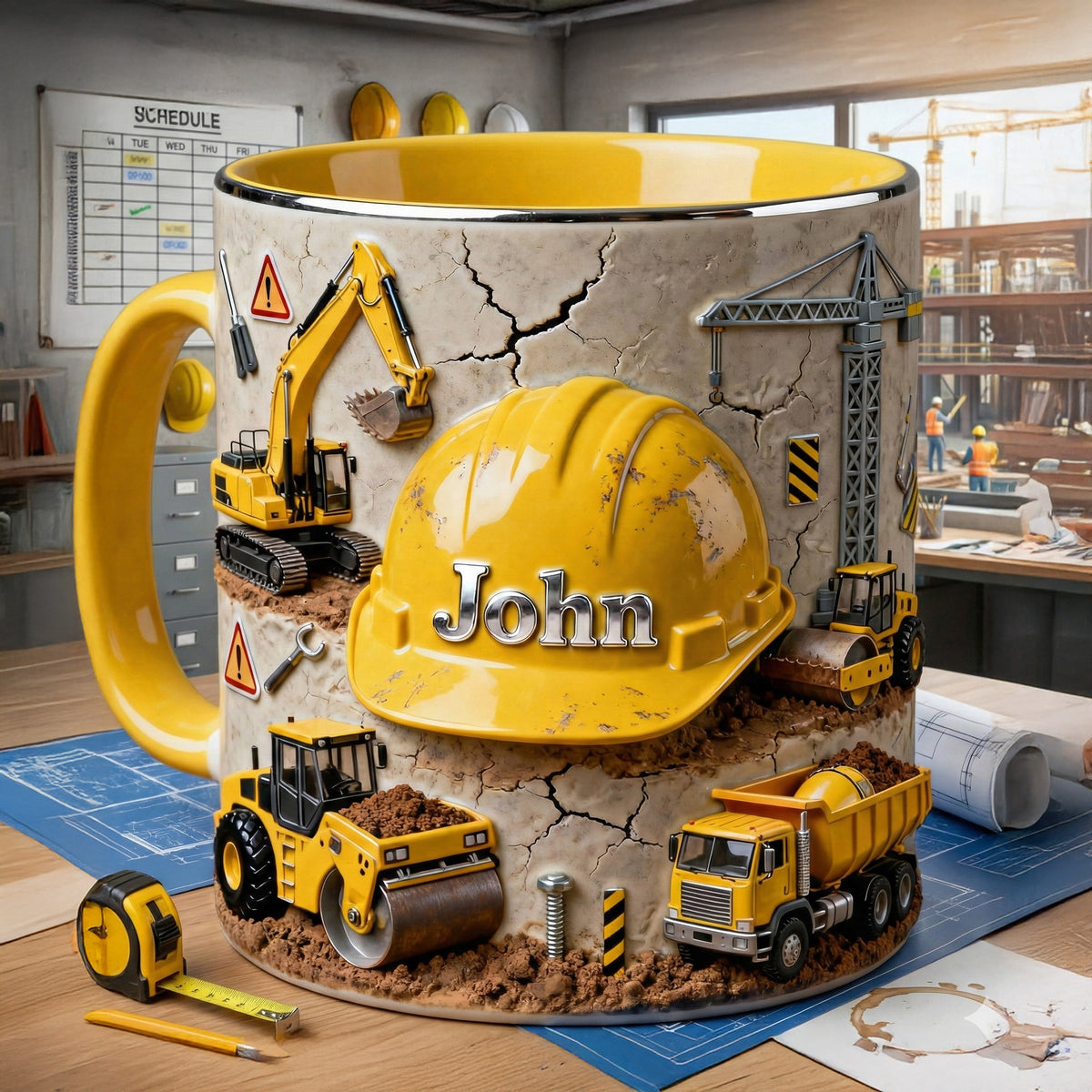 Contruction Worker Coffee Accent Mug - Personalized Gifts For Construction Workers 02hymg311225-Homacus