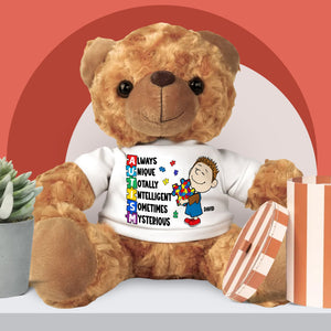 Personalized Gifts For Kids Autism Bear With Shirt 04xqtn200225hg-Homacus