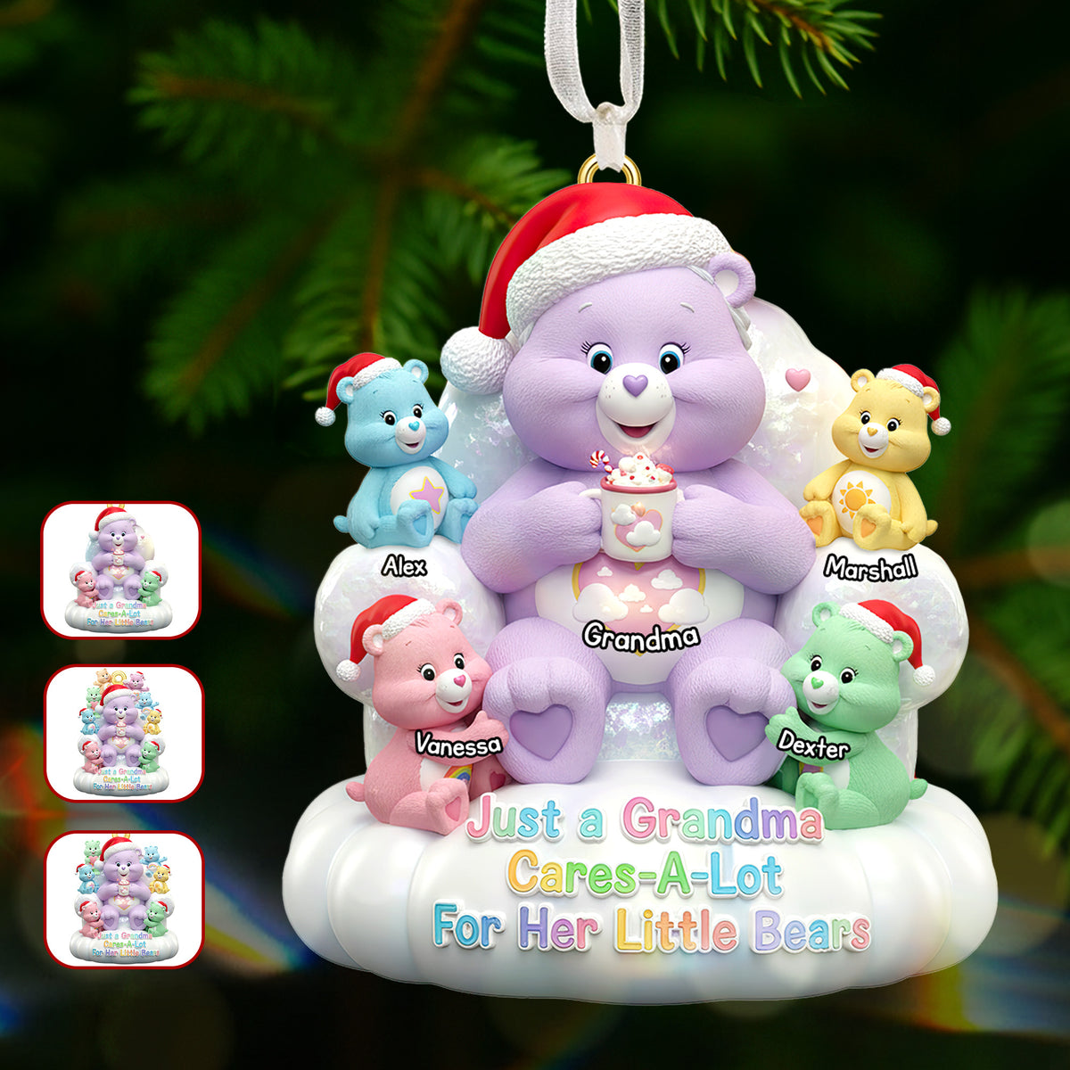 Happy Grandma Christmas Ornament Personalized Gifts For Grandma 02HUMG241025-Homacus