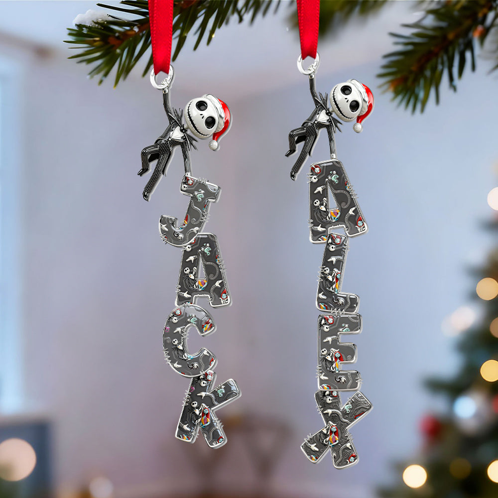 Playful Spooky Name Art Ornament, Personalized Gifts For Christmas 02qhtn281025-Homacus