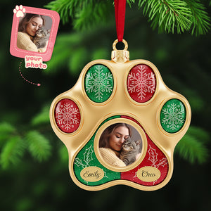 Personalized Gifts For Cat Lovers, Cat Paw Shape Acrylic Christmas Ornament 03kita141025-Homacus
