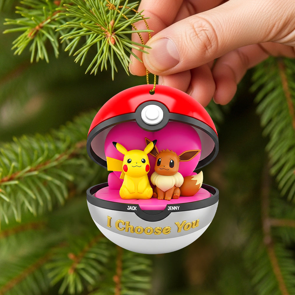 I Choose You Personalized Gifts For Couple Christmas Acrylic Ornament 04natn210825-Homacus