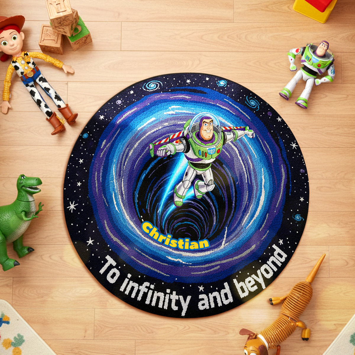 Space Cartoon Round Mat - Personalized Gifts For Fans Quilted Round Mat 05KIMG071025-Homacus