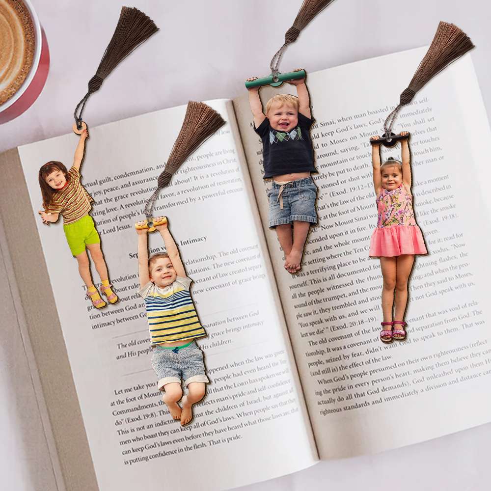 Personalized Gifts For Kids Wooden Bookmark Naughty Swing Kids 04nadt011223-Homacus