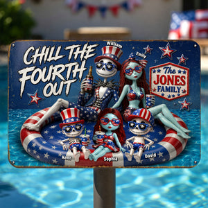 Fun Patriotic Family Pool Sign - Personalized Decor For Family's Pool 01QHQN030626-Homacus