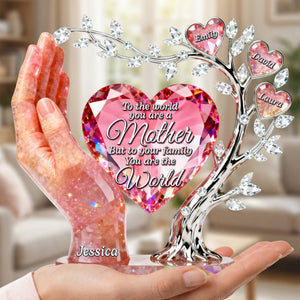 Heart of Family Acrylic Plaque – Personalized Gifts For Mom 03kiqn040226-Homacus