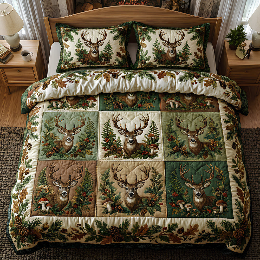 Deer Quilt Bedding Set Special Line 03tgdt011225-Homacus