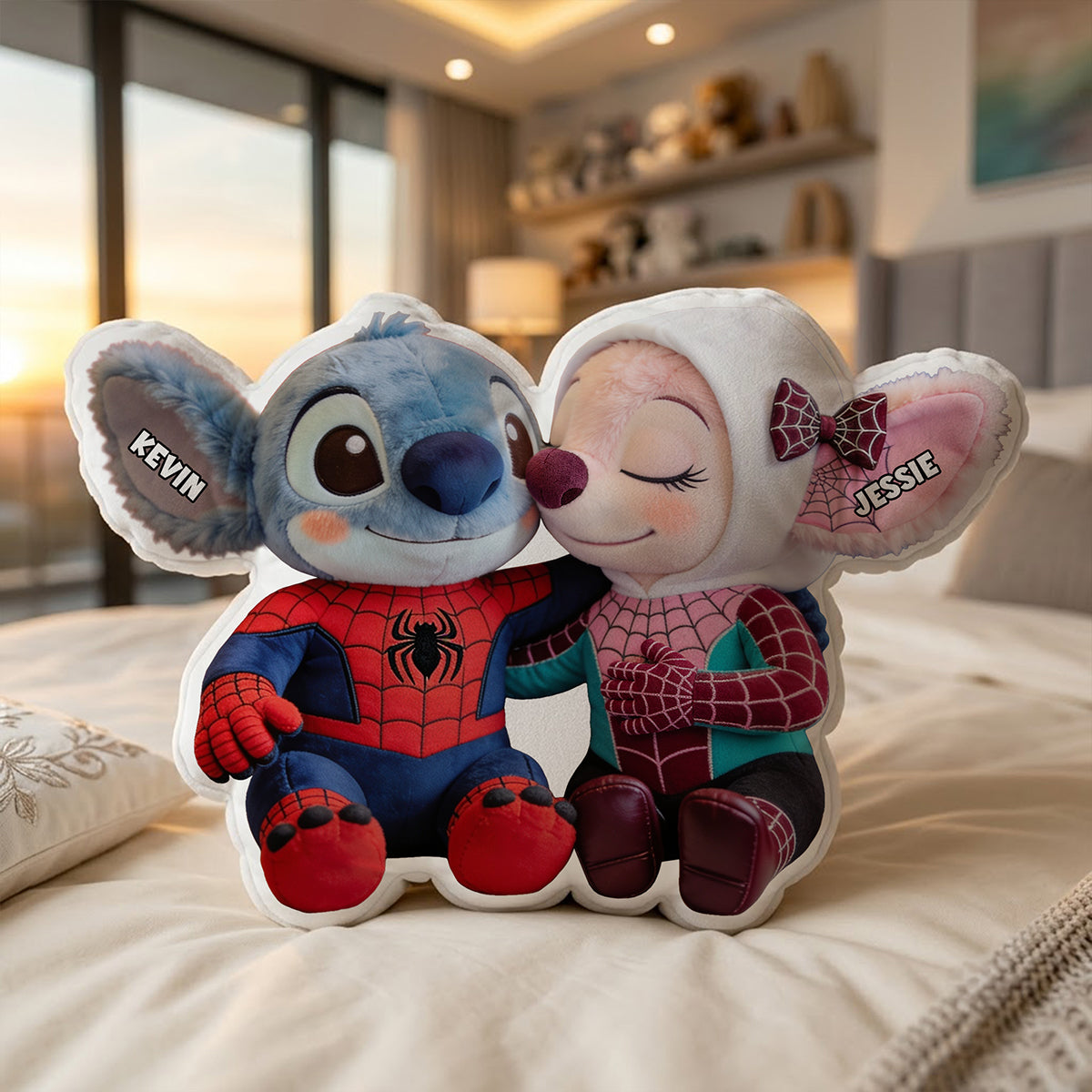 Mischievous Couple Custom Shaped Pillow - Personalized Gifts For Couples 02pgta060826