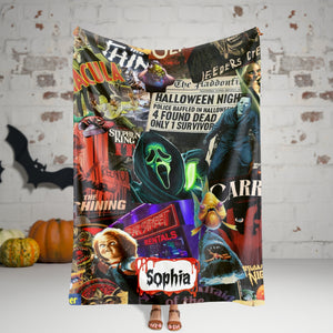 Personalized Gifts For Horror Fans Blanket 02hutn310824 Halloween Horror Movie Characters-Homacus