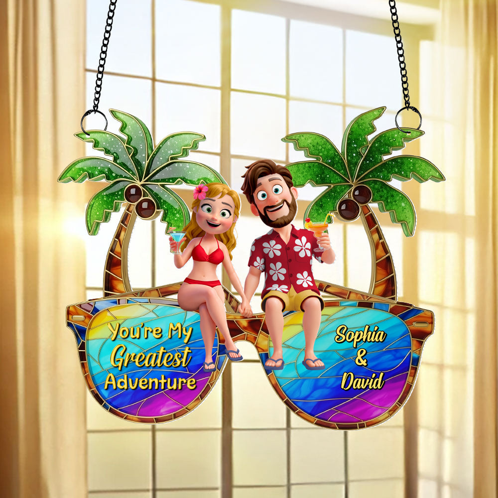 Personalized Gifts For Couple Suncatcher Ornament, Tropical Vacation 01tgtn220725hg-Homacus