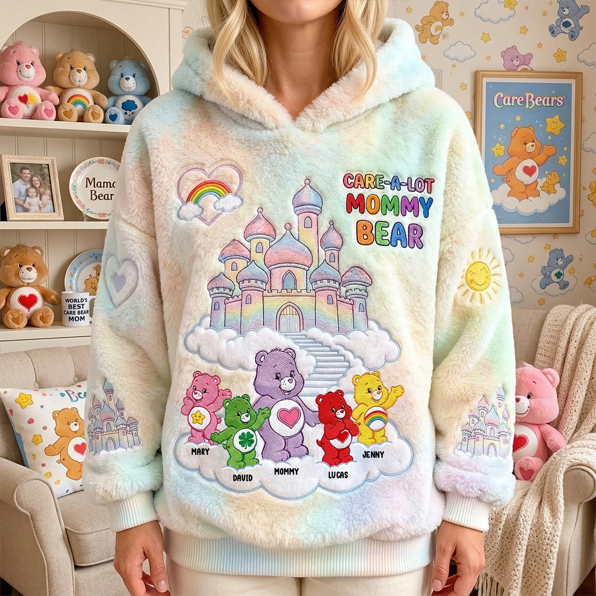 Rainbow Of Happiness Hoodie - Personalized Gifts For Mom 03QHTN010426-Homacus