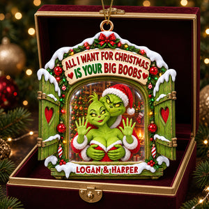 Cheeky Couple Holiday Ornament - Personalized Christmas Gifts For Couple 07ohdt071026-Homacus