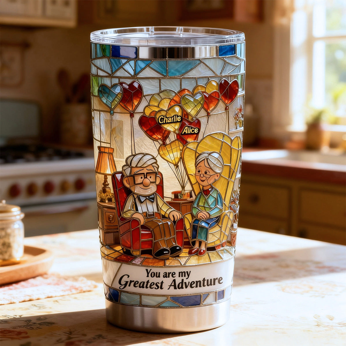 Growing Old Couple 20oz Tumbler - Personalized Gifts For Couples 02TOMG280126-Homacus