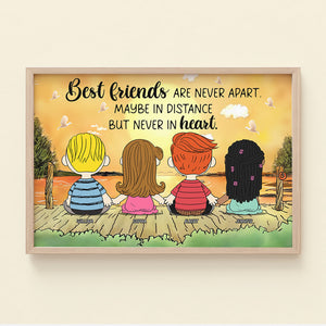 Personalized Gifts For Friends Canvas Print Best Friends Are Never Apart 06OHQN061224HG-Homacus