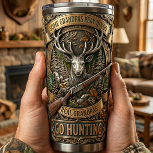 Hunting Grandpa 20oz Tumbler - Personalized Gifts For Grandpa Tumbler 02PAQN280226-Homacus