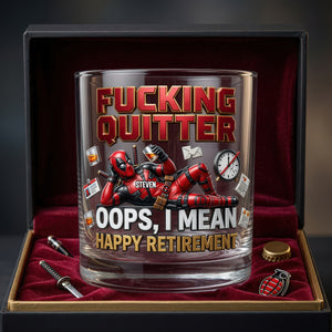 Funny Retirement Round Glass - Personalized Gifts 04TYDH100626-Homacus