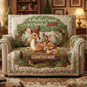 Forest Deer Mom Sofa Cover - Personalized Gift For Mom 01PATA050226-Homacus