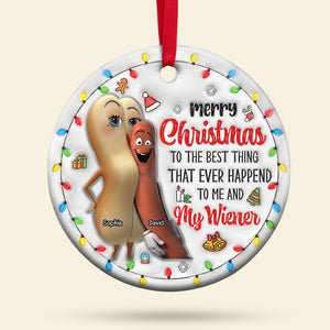 Personalized Gift For Couples, Christmas Ceramic Ornament 06OHQN151024-Homacus