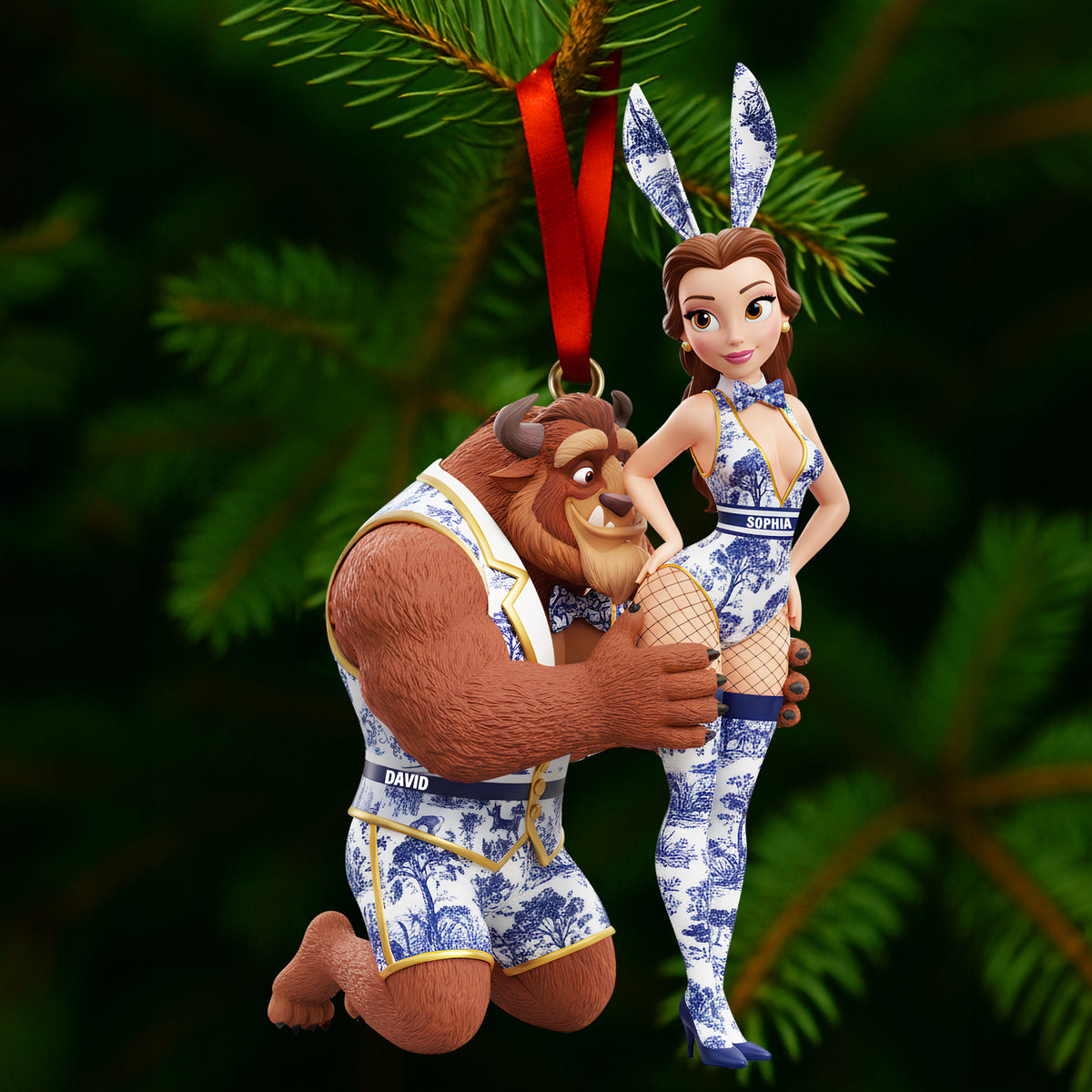 Cheeky Fairytale Couple Ornament - Personalized Gifts For Couple 05ohlu031025-Homacus