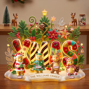 Lovely Xmas Family Light Box - Personalized Christmas Gifts For Family 05patn200826