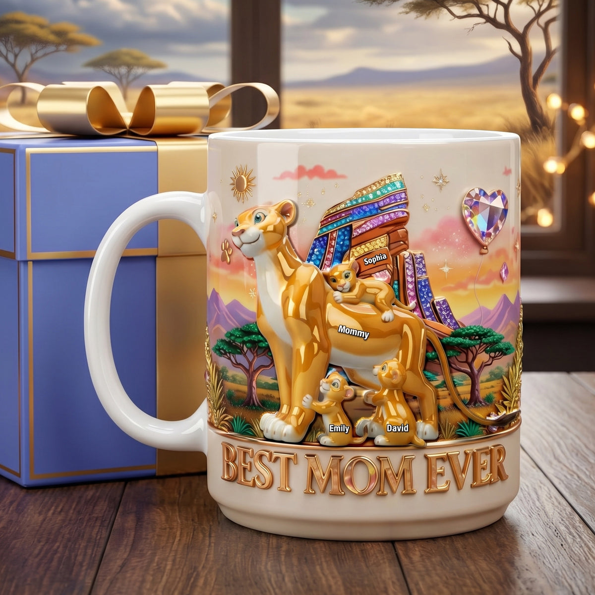 Wild Mama Love Coffee Mug - Personalized Gifts For Mom 01OHQN130426-Homacus