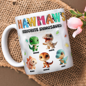 Personalized Gifts For Mom Coffee Mug Adorable Dinosaurs 02KALU060225-Homacus