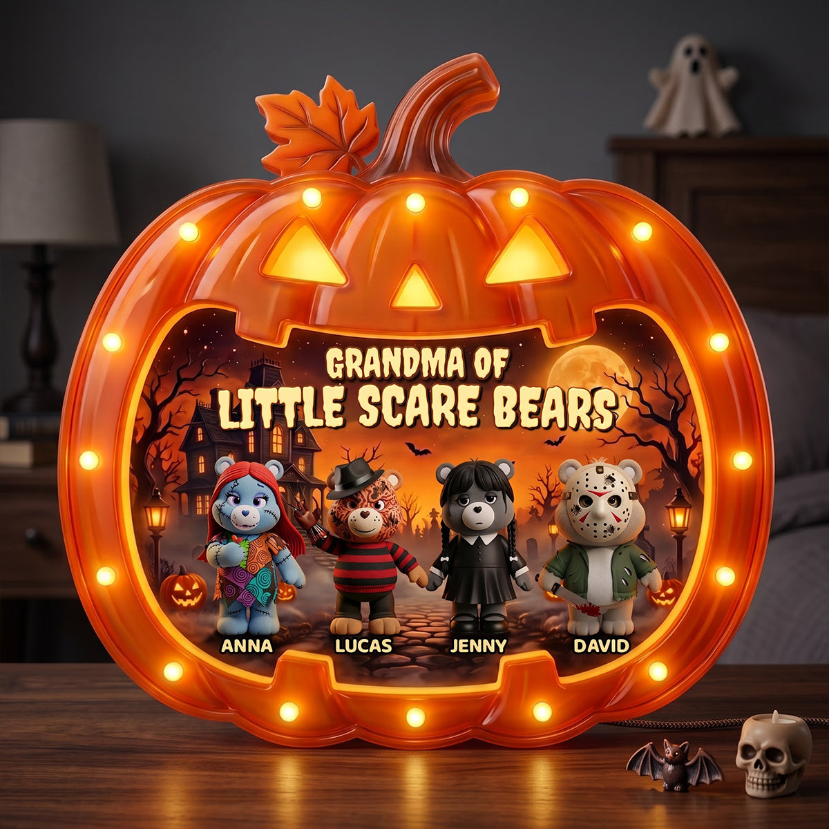 Haunted Crew Halloween Light Box - Personalized Gift For Grandma 02NATN150826