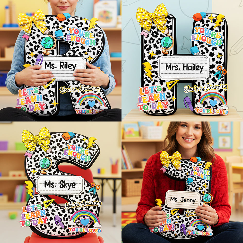 Composition Book Alphabet Custom Shaped Pillow - Personalized Gifts For Teacher 01huta201225-Homacus