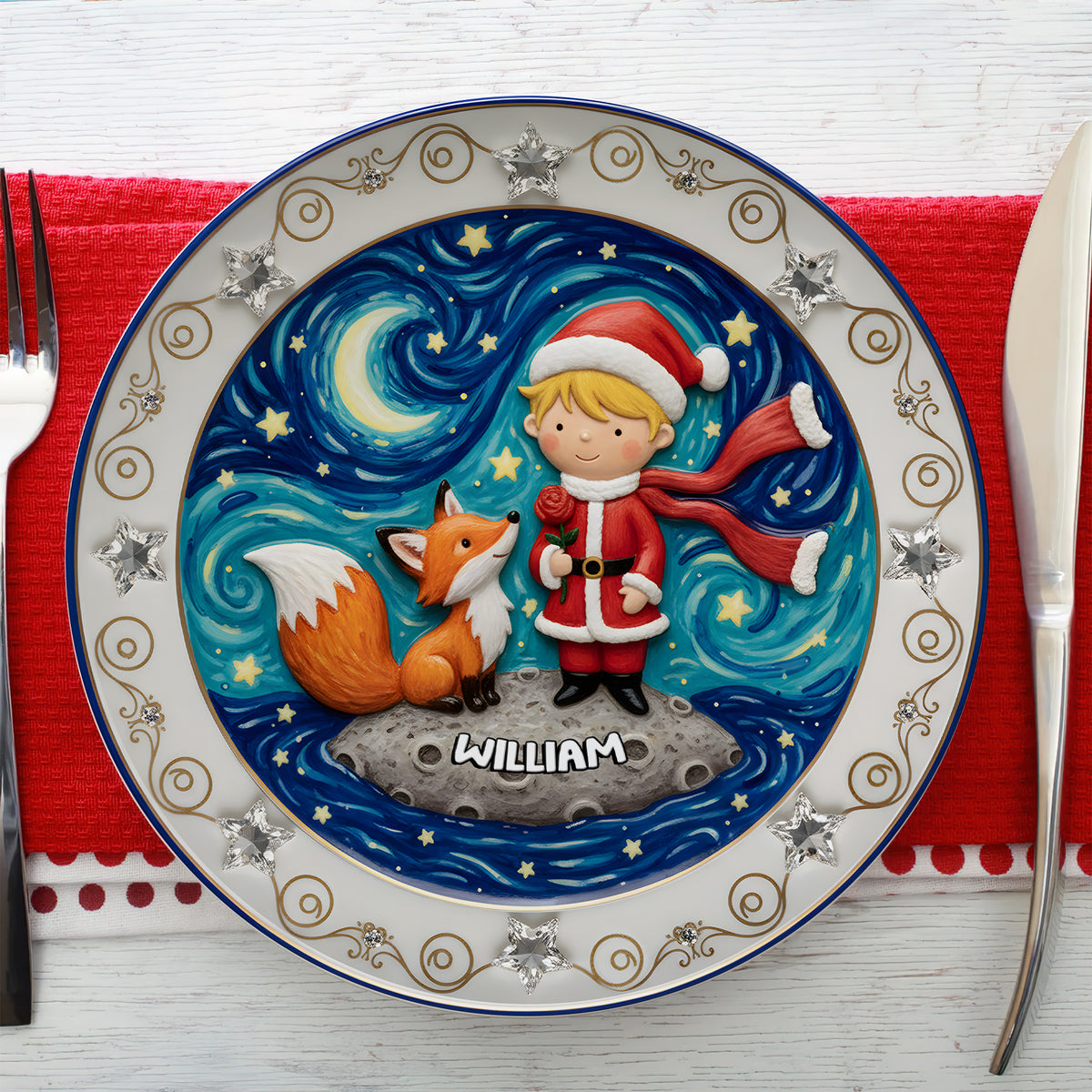 Cute Boy Ceramic Round Plate - Personalized Gifts 07palu011125-Homacus