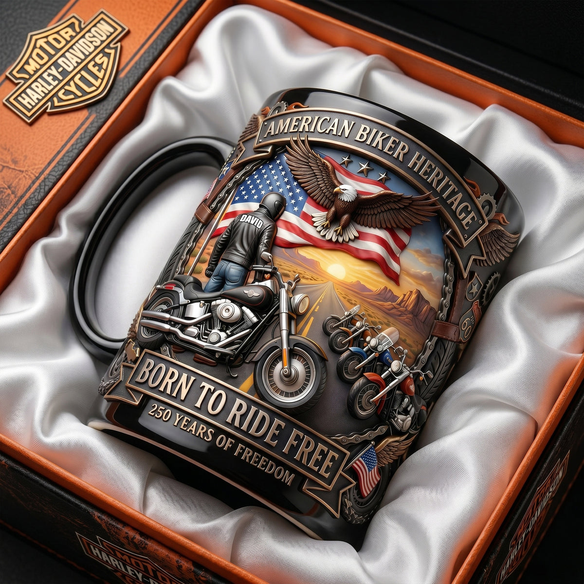 American Biker Heritage Coffee Mug - Personalized Gifts For Motorcycle Lovers 04tylu250626-Homacus