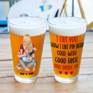 Personalized Gifts For Couple Beer Glass 03natn220724hh Sexy Couple-Homacus